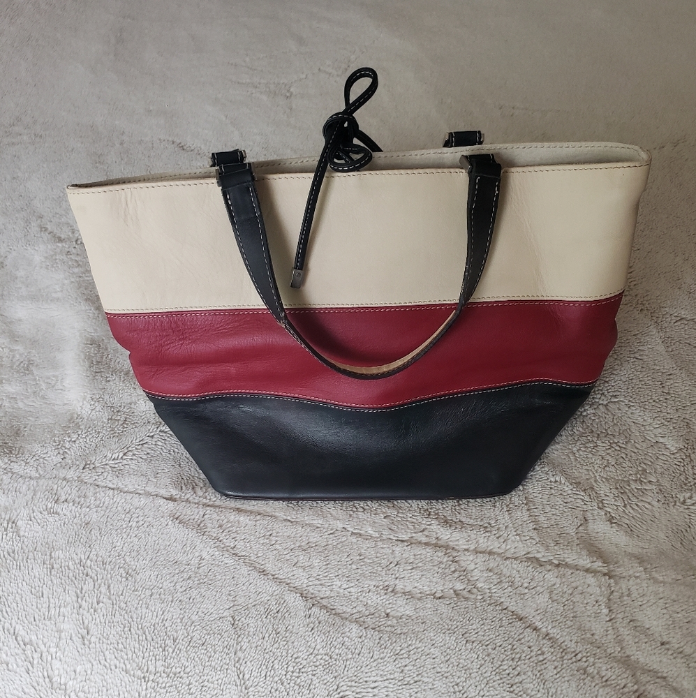 Kate Spade Tricolor Leather Tote Bag